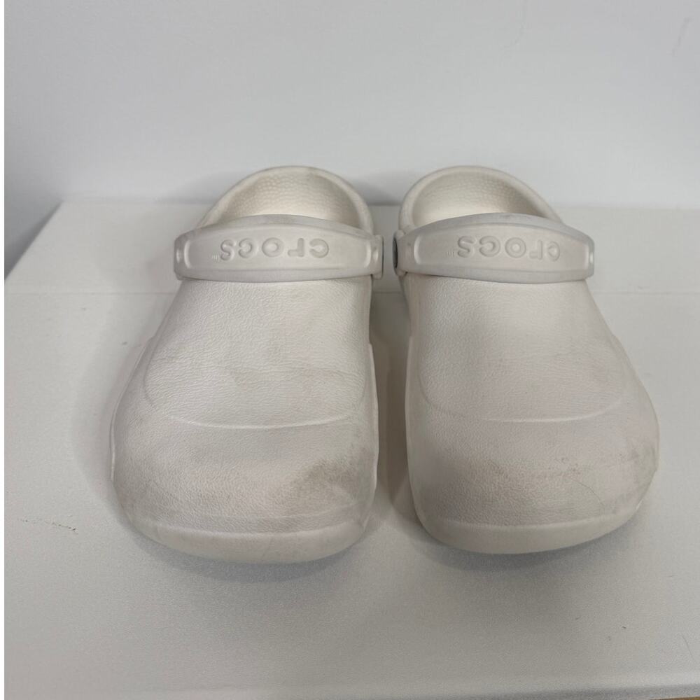 Crocs White Bistro Work Clog / Size-M 6,W 8